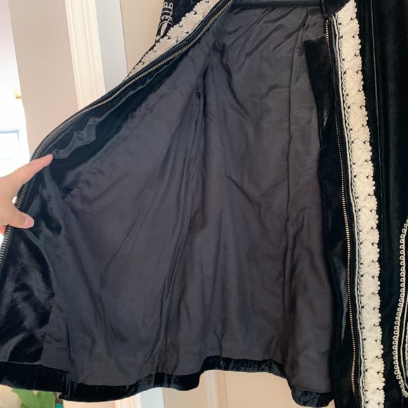 RARE Free People Black Embroidered Jacket - Picture 10 of 11